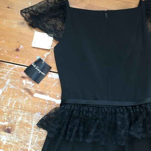 Vintage Black Lace Cocktail Dress, Adele Simpson, NWT, Medium - Picture 10 of 16